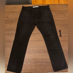 Express Rocco Slim Fit Skinny Leg Jeans Men's 34x 32 Black Fade 🔥